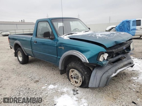1994 Ford Ranger with VIN 1FTCR11A2RUD35590, listed as a Copart auction lot 42224575 with 61,095 mi miles and Salvage Title. Bid and sale history available at DreamBid. Image 4.