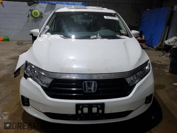 2021 Honda Odyssey EX-L with VIN 5FNRL6H76MB036222, listed as a Copart auction lot 44172475 with 105,388 mi miles and Salvage Title. Bid and sale history available at DreamBid. Image 5.