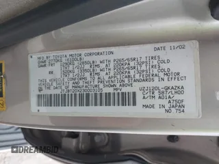 2003 Lexus GX 470 z VIN JTJBT20X230003105, wystawiony jako IAAI lot #42063855 z przebiegiem 204 004 mil mil oraz . Historia ofert i sprzedaży dostępna na DreamBid. Obrazek 9.