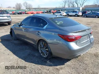 2018 Infiniti Q50 RED SPORT 400 with VIN JN1FV7AR7JM481248, listed as a IAAI auction lot 41645010 with 88,097 mi miles. Bid and sale history available at carsss.com. Image 3.
