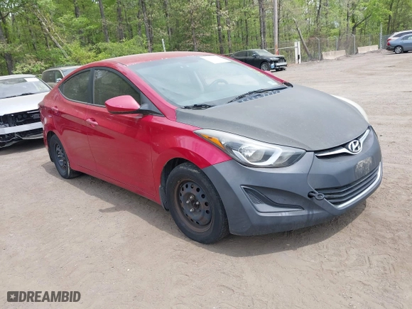 2016 Hyundai Elantra Value Edition with VIN KMHDH4AE5GU517580, listed as a IAAI auction lot 42123514 with 249,927 mi miles. Bid and sale history available at carsss.com. Image 1.