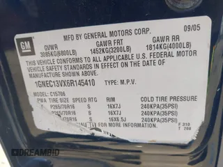 2006 Chevrolet Tahoe LS with VIN 1GNEC13VX6R145410, listed as a IAAI auction lot 42257839 with 178,659 mi miles and . Bid and sale history available at DreamBid. Image 9.