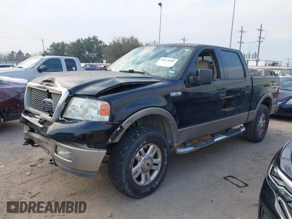 2004 Ford F-150 XLT with VIN 1FTPW14554KC93459, listed as a IAAI auction lot 41673091 with 239,519 mi miles. Bid and sale history available at carsss.com. Image 2.