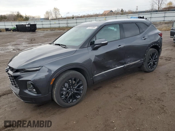 2022 Chevrolet Blazer Premier z VIN 3GNKBFRS7NS136546, wystawiony jako Copart lot #81519594 z przebiegiem 34 151 mil mil oraz Szkoda całkowita • Salvage title. Historia ofert i sprzedaży dostępna na DreamBid. Obrazek 1.