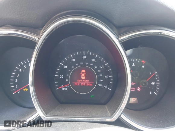 2013 Kia Optima EX with VIN 5XXGN4A7XDG128799, listed as a IAAI auction lot 41631612 with 191,124 mi miles. Bid and sale history available at carsss.com. Image 15.