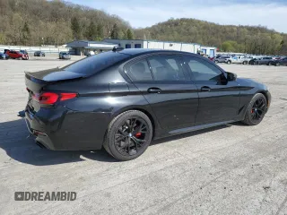 2021 BMW 5 Series 540i with VIN WBA53BJ03MCF79416, listed as a Copart auction lot 54377595 with 59,255 mi miles and Salvage title. Bid and sale history available at DreamBid. Image 3.