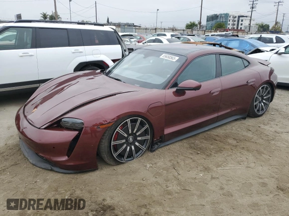 2022 Porsche Taycan 4S with VIN WP0AB2Y16NSA45160, listed as a Copart auction lot 55658565 with 30,165 mi miles and Salvage Title. Bid and sale history available at DreamBid. Image 1.