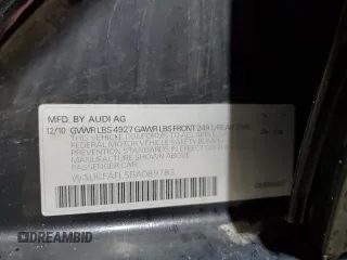 2011 Audi A4 Prestige z VIN WAUKFAFL5BA089783, wystawiony jako Copart lot #51059525 z przebiegiem Nie podano mil oraz Szkoda całkowita • Salvage title. Historia ofert i sprzedaży dostępna na DreamBid. Obrazek 15.
