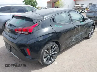2019 Hyundai Veloster 2.0 with VIN KMHTG6AF6KU007430, listed as a IAAI auction lot 41923885 with 55,238 mi miles. Bid and sale history available at carsss.com. Image 4.