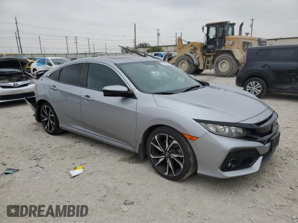 2017 Honda Civic Sedan Si with VIN 2HGFC1E51HH705216, listed as a Copart auction lot 77645594 with 77,086 mi miles and Salvage Title. Bid and sale history available at carsss.com. Image 4.
