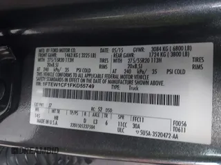 2015 Ford F-150 XL with VIN 1FTEW1CF1FKD55749, listed as a IAAI auction lot 41242324 with 164,415 mi miles. Bid and sale history available at carsss.com. Image 9.