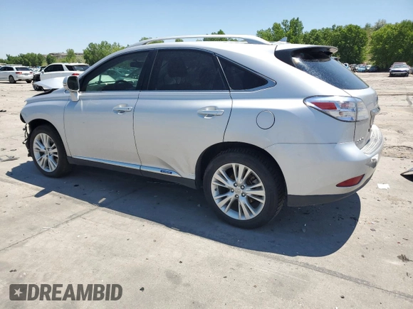 2010 Lexus RX 450h with VIN JTJBC1BA1A2021910, listed as a Copart auction lot 60155065 with Not provided miles and Salvage title. Bid and sale history available at DreamBid. Image 2.