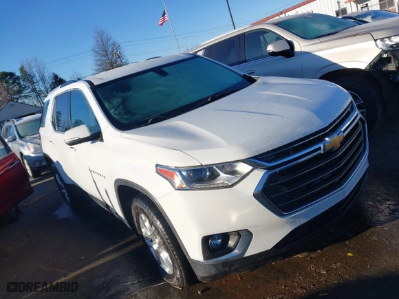 2018 Chevrolet Traverse LT Cloth with VIN 1GNERGKW0JJ116453, listed as a IAAI auction lot 41164082 with 147,152 mi miles. Bid and sale history available at carsss.com. Image 1.