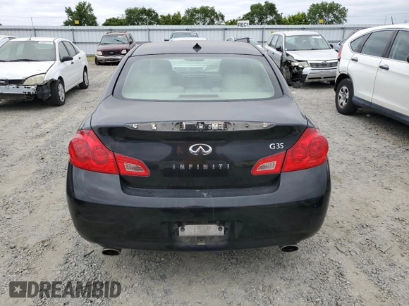 2008 Infiniti G35 Journey with VIN JNKBV61E48M206223, listed as a Copart auction lot 52557765 with 113,529 mi miles and Salvage Title. Bid and sale history available at DreamBid. Image 6.
