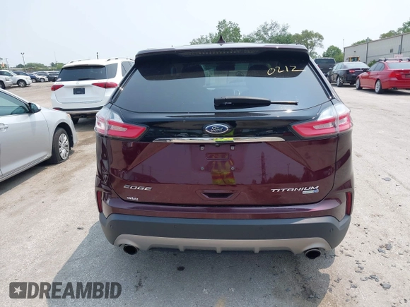 2019 Ford Edge Titanium with VIN 2FMPK4K96KBB20247, listed as a IAAI auction lot 42450212 with 121,756 mi miles and . Bid and sale history available at DreamBid. Image 16.