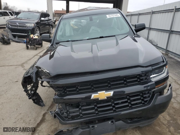 2018 Chevrolet Silverado 1500 Work Truck with VIN 1GCVKNEC7JZ197374, listed as a Copart auction lot 46797445 with 0 mi miles and Salvage Title. Bid and sale history available at carsss.com. Image 5.