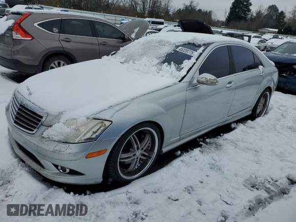 2007 Mercedes-Benz S 550 with VIN WDDNG71X07A071327, listed as a Copart auction lot 45320775 with 95,374 mi miles and Salvage Title. Bid and sale history available at DreamBid. Image 1.
