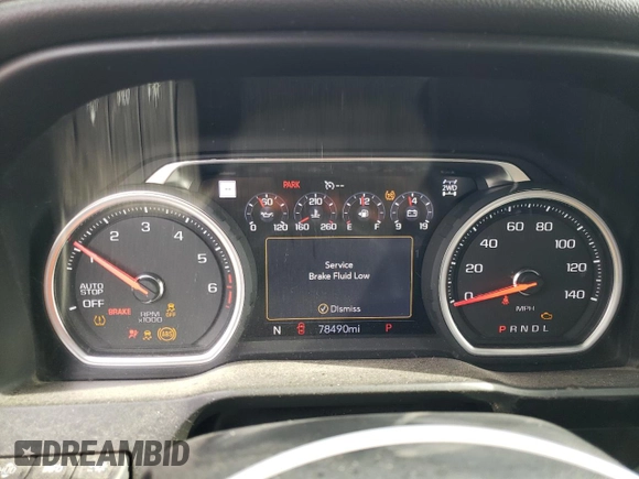 2020 Chevrolet Silverado 1500 High Country with VIN 1GCUYHEL3LZ116451, listed as a Copart auction lot 67557044 with 78,490 mi miles and Salvage Title. Bid and sale history available at carsss.com. Image 9.