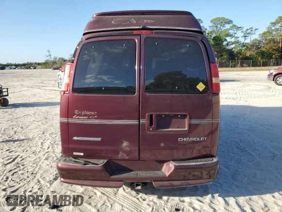 2005 Chevrolet Express Cargo Van YF7 Upfitter with VIN 1GBFG15T751154645, listed as a Copart auction lot 84732304 with 38,363 mi miles and Salvage Title. Bid and sale history available at carsss.com. Image 6.