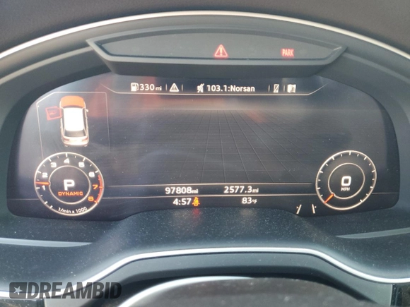 2017 Audi Q7 Premium Plus with VIN WA1LAAF71HD024116, listed as a Copart auction lot 47060785 with 97,808 mi miles and Salvage Title. Bid and sale history available at carsss.com. Image 9.