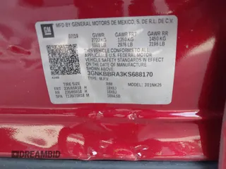 2019 Chevrolet Blazer z VIN 3GNKBBRA3KS688170, wystawiony jako IAAI lot #41192503 z przebiegiem 48 022 mil mil oraz . Historia ofert i sprzedaży dostępna na DreamBid. Obrazek 9.