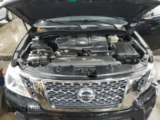 2019 Nissan Armada Platinum with VIN JN8AY2NE8K9755137, listed as a Copart auction lot 46058775 with 93,949 mi miles and Salvage Title. Bid and sale history available at carsss.com. Image 12.