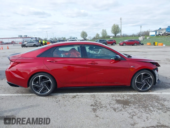2023 Hyundai Elantra N Line z VIN KMHLR4AF8PU604133, wystawiony jako IAAI lot #41923605 z przebiegiem 60 288 mil mil oraz . Historia ofert i sprzedaży dostępna na DreamBid. Obrazek 14.