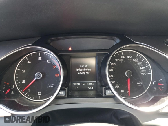 2014 Audi A5 Premium Plus z VIN WAULFAFR4EA006390, wystawiony jako Copart lot #58058855 z przebiegiem 93 898 mil mil oraz Szkoda całkowita • Salvage title. Historia ofert i sprzedaży dostępna na DreamBid. Obrazek 9.
