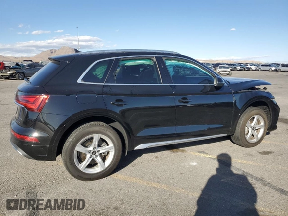 2023 Audi Q5 Premium with VIN WA1ABAFY4P2086178, listed as a Copart auction lot 43965375 with 21,883 mi miles and Salvage title. Bid and sale history available at DreamBid. Image 3.
