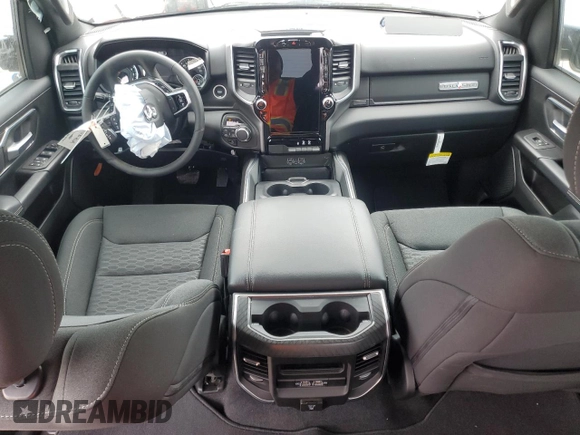 2025 Ram 1500 Big Horn with VIN 1C6SRFFP4SN560753, listed as a Copart auction lot 53446165 with 3,672 mi miles and Salvage Title. Bid and sale history available at carsss.com. Image 8.