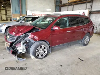 2015 Chevrolet Traverse LT z VIN 1GNKVHKD9FJ335101, wystawiony jako Copart lot #51689235 z przebiegiem 169 152 mil mil oraz Szkoda całkowita • Salvage title. Historia ofert i sprzedaży dostępna na DreamBid. Obrazek 1.
