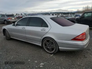 2003 Mercedes-Benz S 55 AMG with VIN WDBNG74J73A357542, listed as a Copart auction lot 87545475 with 76,588 mi miles and Salvage Title. Bid and sale history available at DreamBid. Image 2.