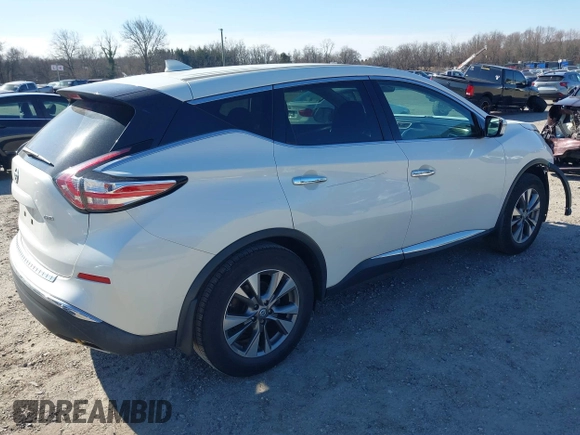 2017 Nissan Murano S with VIN 5N1AZ2MH5HN180348, listed as a IAAI auction lot 41720686 with 82,759 mi miles and . Bid and sale history available at DreamBid. Image 4.