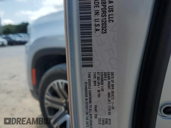 2024 Jeep Wagoneer Series II с VIN 1C4SJRBP0RS120323, выставлен на аукционе Copart как лот 57399555 с пробегом 28 006 миль миль и Чистый • Clean title. История ставок и продаж доступна на DreamBid. Изображение 13.