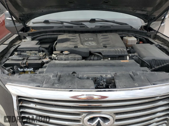 2012 Infiniti QX56 8-passenger with VIN JN8AZ2ND3C9716249, listed as a Copart auction lot 75364924 with 0 mi miles and Clean Title. Bid and sale history available at carsss.com. Image 12.