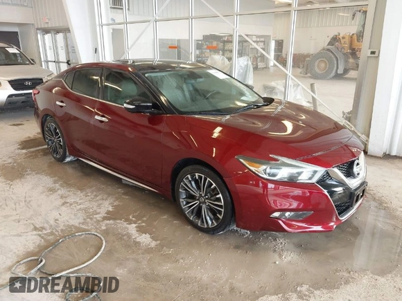 2016 Nissan Maxima 3.5 SV with VIN 1N4AA6APXGC445036, listed as a IAAI auction lot 41660079 with 119,287 mi miles. Bid and sale history available at carsss.com. Image 1.