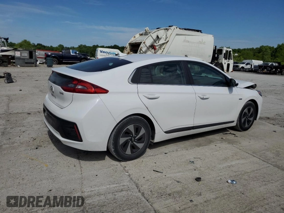 2017 Hyundai Ioniq SEL with VIN KMHC75LC3HU048958, listed as a Copart auction lot 57293145 with 92,545 mi miles and Salvage title. Bid and sale history available at DreamBid. Image 3.