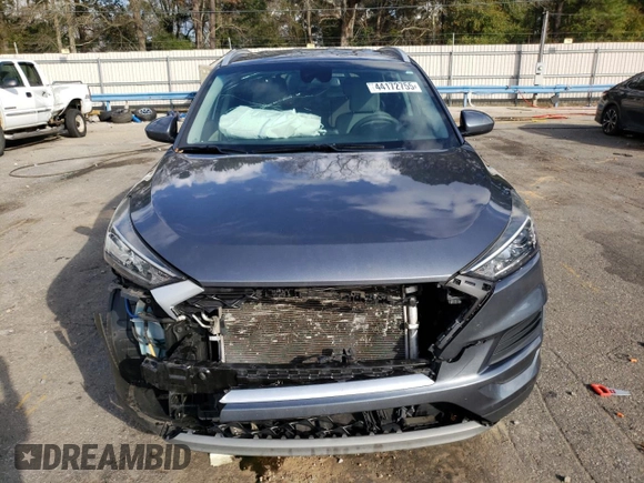 2019 Hyundai Tucson Sport with VIN KM8J33AL2KU972227, listed as a Copart auction lot 44172755 with 76,720 mi miles and Salvage Title. Bid and sale history available at carsss.com. Image 5.