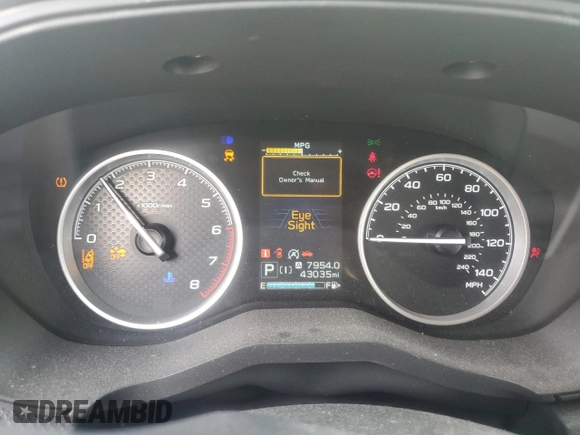 2019 Subaru Forester Premium with VIN JF2SKAGC1KH577229, listed as a Copart auction lot 60798565 with 43,035 mi miles and Salvage title. Bid and sale history available at DreamBid. Image 9.