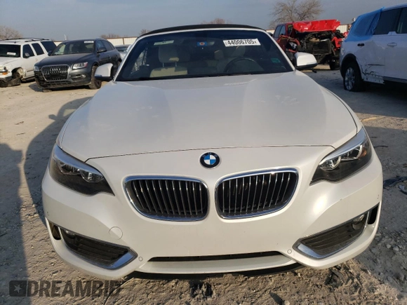 2017 BMW 2 Series 230i with VIN WBA2K9C31HV950554, listed as a Copart auction lot 44006705 with Not provided miles and Salvage title. Bid and sale history available at DreamBid. Image 5.
