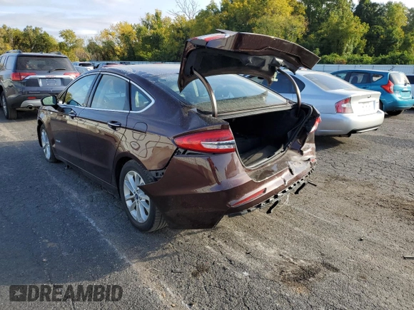 2019 Ford Fusion Hybrid SEL with VIN 3FA6P0MU1KR123706, listed as a Copart auction lot 61727782 with 41,646 mi miles. Bid and sale history available at carsss.com. Image 3.