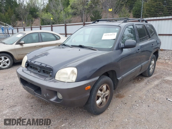2005 Hyundai Santa Fe GLS with VIN KM8SC73E05U865692, listed as a IAAI auction lot 41914424 with 277,541 mi miles. Bid and sale history available at carsss.com. Image 2.