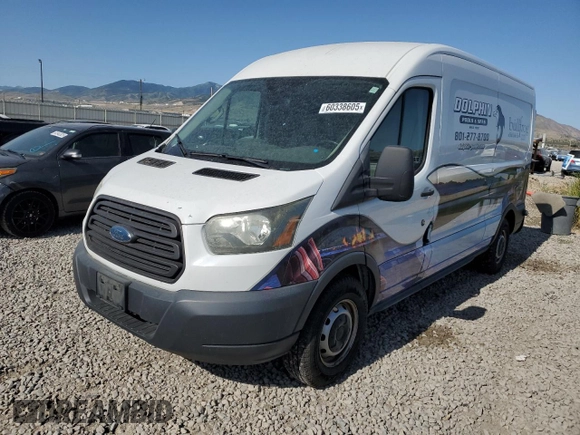2015 Ford Transit with VIN 1FTNE2CG1FKA40998, listed as a Copart auction lot 60338605 with 77,895 mi miles and Salvage title. Bid and sale history available at DreamBid. Image 1.