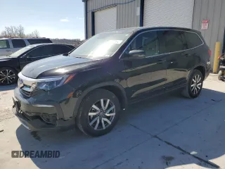 2021 Honda Pilot EX-L with VIN 5FNYF6H59MB004544, listed as a Copart auction lot 49628845 with 50,033 mi miles and Salvage Title. Bid and sale history available at carsss.com. Image 1.
