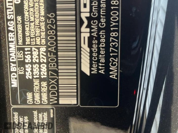 2015 Mercedes-Benz S 63 AMG z VIN WDDXJ7JB0FA008256, wystawiony jako Copart lot #78848754 z przebiegiem 130 783 mil mil oraz Czysty tytuł • Clean title. Historia ofert i sprzedaży dostępna na DreamBid. Obrazek 10.