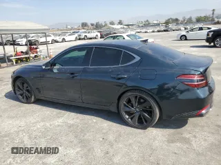 2022 Genesis G70 3.3T with VIN KMTG54TE2NU082023, listed as a Copart auction lot 74774034 with 17,411 mi miles and Salvage Title. Bid and sale history available at carsss.com. Image 2.