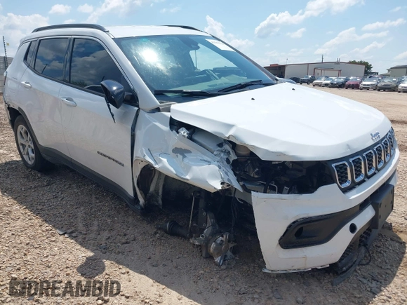 2024 Jeep Compass Latitude with VIN 3C4NJDBN4RT116966, listed as a IAAI auction lot 42562326 with 32,436 mi miles and . Bid and sale history available at DreamBid. Image 1.