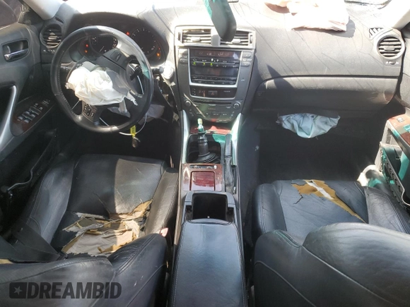2008 Lexus IS 250 with VIN JTHBK262282078897, listed as a Copart auction lot 61847265 with 261,245 mi miles and Salvage title. Bid and sale history available at DreamBid. Image 8.
