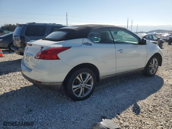 2011 Nissan Murano CrossCabriolet with VIN JN8AZ1FY7BW002040, listed as a Copart auction lot 46051025 with 113,052 mi miles and Salvage Title. Bid and sale history available at carsss.com. Image 3.
