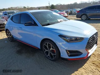 2019 Hyundai Veloster N with VIN KMHT36AH3KU002005, listed as a IAAI auction lot 41499062 with 91,012 mi miles. Bid and sale history available at carsss.com. Image 1.